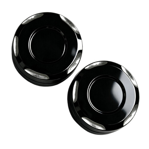 Paire de couvercles de trou de miroir à finition propre-Noir