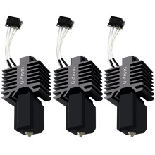3 Stuks voor Bambu P1P/P1S Hotend 0.4mm Extruder Printkop Kit met Geharde Stalen Nozzle, Thermistor