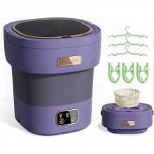 12L Foldable Washing Machine Portable Washer Dryer for Underwear Travel RV UK Plug
