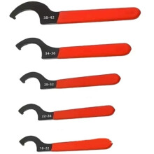 5pcs Hook Wrenches Tools Set C-Shape Spanner Anti Slip Half Moon Wrench Car Repair Shock Djustment Spanner Hand Tool