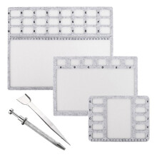 Bead Mat, Beading Supplies, Bead Boards for Jewelry Making, Bracelet Making Supplies and Handy Tweezers, Gemstone Claw
