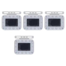Luz Solar para Automóvil, Luz de Advertencia LED A Prueba de Choques, Sin Cableado, Luz Flash Solar, Lámpara Anticolisión Trasera para Vehículos