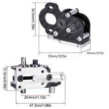 Ultralight Carbon Fiber Transmission Gearbox for 1/10NOD 48P LCG Chassis Builds Rigs RC Crawler Car Upgrade Parts Left