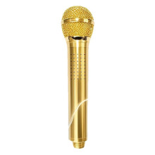 Gold Microphone Shower Space Aluminum High Pressure Handheld Showerhead Bathroom Rainfall Spray Nozzle