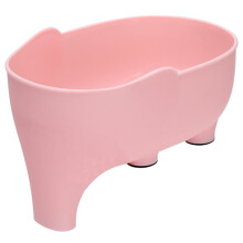 Multifunktionaler, Elefantenförmiger Abtropfkorb zum Effizienten Waschen Von Obst und Gemüse, Rosa