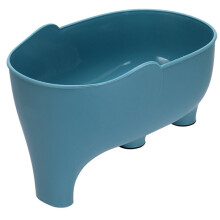 Multifunktionaler, Elefantenförmiger Abtropfkorb zum Effizienten Waschen Von Obst und Gemüse, Blau