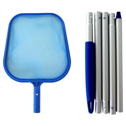 Pool Skimmer with Fine Mesh Net & Pole - Essential Cleaning Tools for Spas, Hot Tubs, and Pools