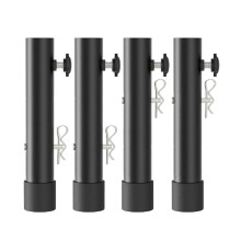 4 Piezas de Elevadores de Mesa Plegables para Patas Rectas/Curvas, Extensiones de Patas de Mesa de 2 Niveles/Alturas, Extensores de Patas de Mesa