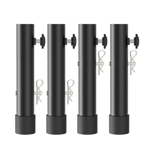 4 Pcs Folding Table Risers for Straight/Bent Leg,Table Leg Extensions 2 Levels/Heights Table Leg Extenders