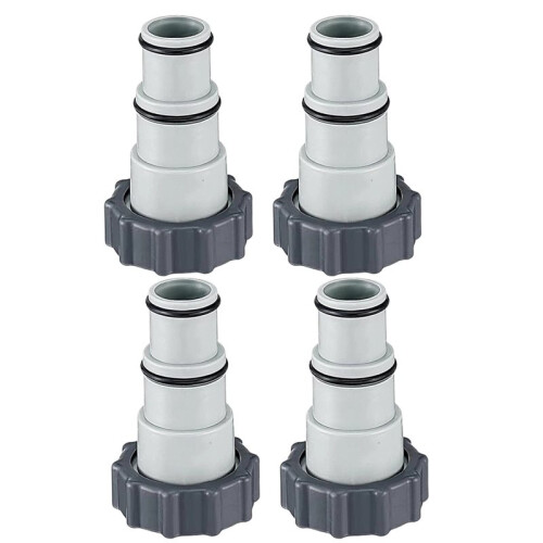 Pool Hose Adapter A - 1.5" to 1.25" Conversion Connector for Filter Pumps & Saltwater Systems, 4-Pack