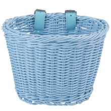 Woven Bike Basket for Kids Bikes, Waterproof with Adjustable Leather Straps