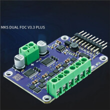 Makerbase MKS Dual FOCv3.3 BLDC Servo-Schrittmotor-Controller, Bürstenlose Motortreiberplatine für DIY-Robotik