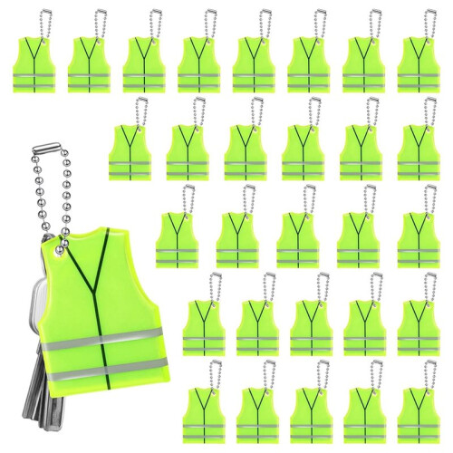 Liliaafar 30 Pcs Reflective Keychain Tags for Enhanced Nighttime Visibility and Safety