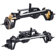 Aluminium voor- en Achteras Portalas voor Kit voor Axial Capra 1/10 RC Crawler - 4WS 50+ Stuurinrichting & Lage CG Accu Bevestiging