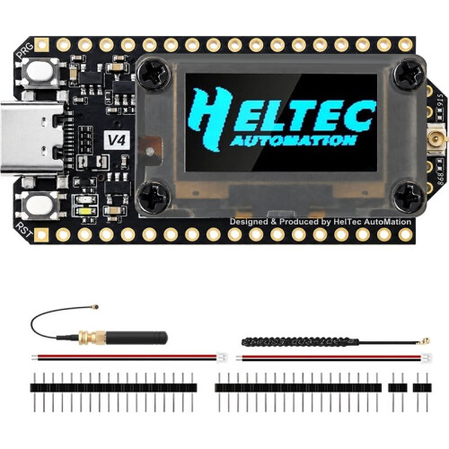 Placa de Desenvolvimento WiFi LoRa 32 V4-R8 ESP32-S3R8 SX1262 com Tela OLED de 0,96 Polegadas, Compatível com Nós WiFi BLE LoRa e para Meshtastic 1