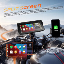 6.86 Inch Motorcycle Carplay Screen Portable Wireless Carplay Android Auto Navigation System Dual Camera Video Recording