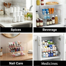 3-Tier Vitamin Storage Organizer, Organizer for Vitamin Bottles, Vitamin Bottle Organizer for Countertop, Bathroom