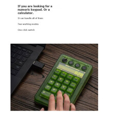 8Bitdo Teclado Numérico Mecânico Retro18 com Mouse Sem Fio e Base de Carregamento. Conectividade Tripla para Jogos em PC e para Android.