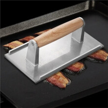 Presse à Viande en Alliage D'Aluminium Antiadhésive, Presse à Steak Lourde avec Poignée, Ustensiles de Cuisson pour Barbecue à Domicile