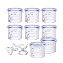 8 Juegos de Recipientes para Pintura con Bola Mezcladora de Acero Inoxidable, Vasos de Almacenamiento para Retoques con Tapas, Recipientes para