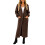 Women's Thin Type Stylish Cable Knit Cardigan with-Coffee XL 1