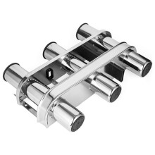 Suporte para Vara de Pesca Marítima de 2 Camadas e 3 Tubos, Suporte para Vara de Pesca para , Iate e Garagem