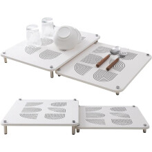 2 Pack Diatomaceous Earth Dish Drying Mats, Super Quick Absorbent Stone Drying Pads with Non-Slip Base Feet for Kitchen