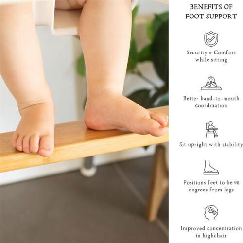 Accesorios de Bambú para Trona de Bebé con Reposapiés Ajustable para Antilop de para 1