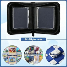 1 Pocket Card Binder with 20 Pages Holds 40 Cards, Side-Loading Single Binder for Baseball, Trading Cards