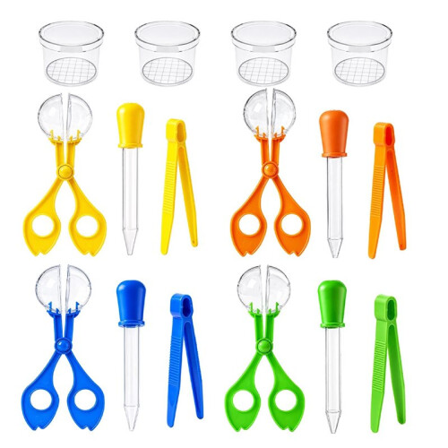 16-Piece Bug Catcher Kit for Kids, Insect Exploration Set with Observation Boxes and Tools