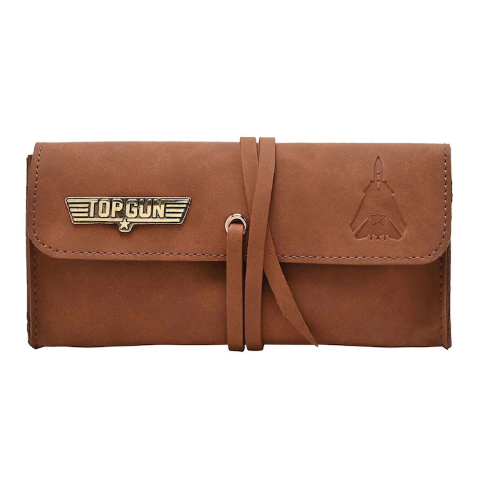 Widdop Top Gun Pu Leather Sunglasses Case Brown