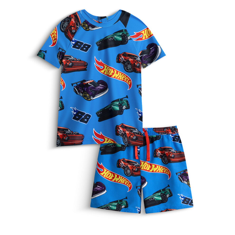 Hot Wheels (3-4 Years) 2 Piece Swim Set (Boys Blue)