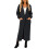 Women's Thin Type Stylish Cable Knit Cardigan-Dark Grey XXL 1