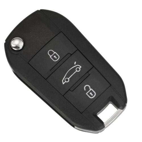Car Flip Remote Key 433Mhz 4Chip Key 3 Button HU83 Blade Key for 2