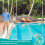 2 Pack Heavy Duty Pool Pole Hanger, Wall Mount Pool Telescopic Pole Bracket, Rust Proof Fixed Holder White 7