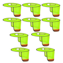 10 Pack Hard Hat Sun Shade Full Brim High Visibility Hard Hat Sun Visor with Reflective Strip for Construction Sites