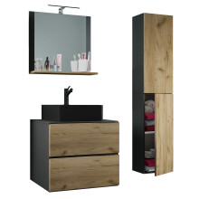 (Matt, Without Basin) 4 pcs washbasin bathroom furniture Lendas 60 cm L