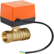 AC220V 3/4" Motorized Ball Valve, DN20 Brass Electric Valve with 4-Wire Auto Return NC Type