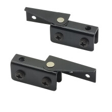 4pcs Stainless Steel Glass Clamp Hinge, No Drill Pivot Hinge for Glass Display Cabinet Door