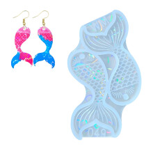 Moule à bijoux en forme de queue de poisson, en Silicone, avec