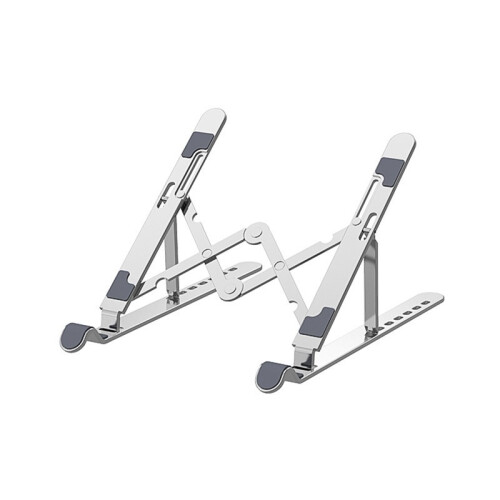Aluminum Laptop Stand Foldable Portable Cooling Desk Holder Silver