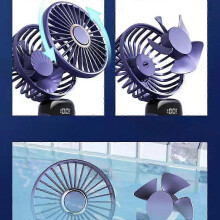 (Pink) Portable Handheld Fan,5-Speed Adjustable,LED Display,Neck Hanging,USB Powered,for Home Office Travel Outdoor