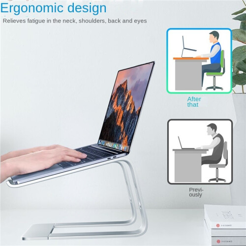 Foldable Laptop Stand Portable Cooling Tablet Stand Silver 1