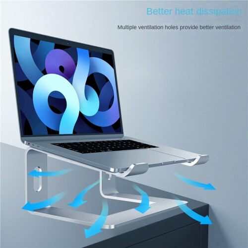 Foldable Laptop Stand Portable Cooling Tablet Stand Silver 2