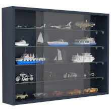 (Matt, Wood) Hanging display cabinet Wall display case glass Drivalo L