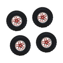 (71mmx26mm, Red) 4x RC Car Tires for MN82 MN78 D90 D911/12 RC Car C14 C24 C34 C44 1/16 RC Car Red