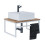 2-part washbasin Bitila 60 White / Honey Oak 1