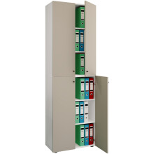 (Chipboard, Grey) Office cabinet file cabinet Lona 6-fold