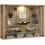 (Matt, Wood) Wall display cabinet Glass display case Vitrosa L 1