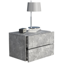 (Matt, Modern/Contemporary) Wooden wall hanging bedside table Usal L 45 cm